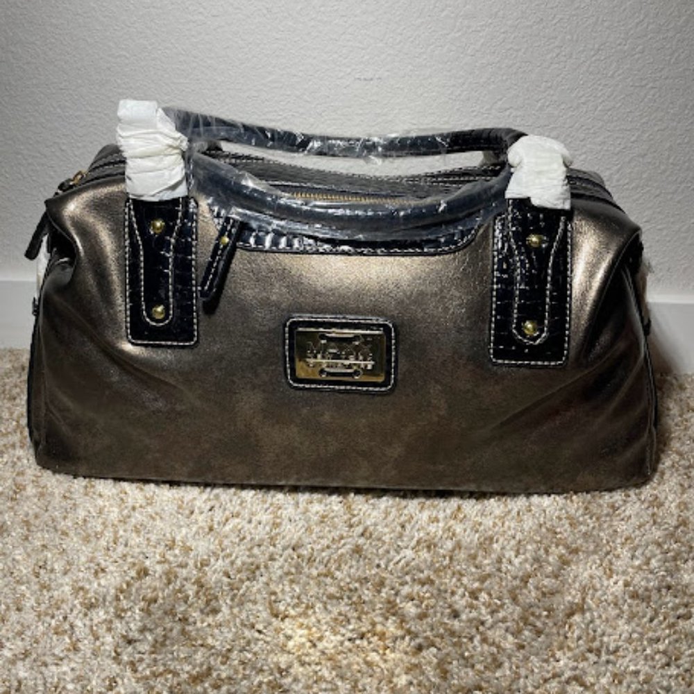 Maxx New York Dark Gold Metallic Purse